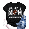 thumbnail image 1 of Women's Football Mom T Shirt, Funny Football Mom Graphic Tee, Game Day Shirt for Moms, Football Season Shirt, Proud Football Mom Gift, 1 of 5