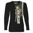 thumbnail image 1 of Women's Football USA Flag Black Long Sleeve Shirt, 1 of 2