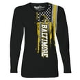thumbnail image 1 of Women's Football USA Flag Black Long Sleeve Shirt, 1 of 2