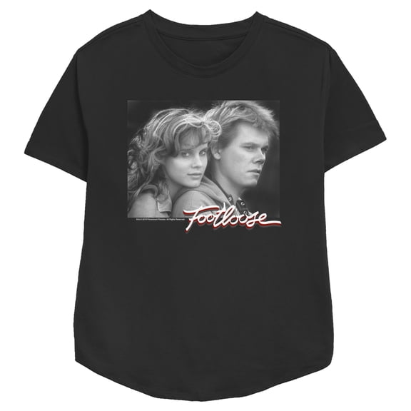 Women's Footloose Ren and Ariel Portrait Graphic Tee Black Large