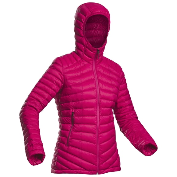 Women's Forclaz Trek 100, 23°F Real Down Packable Puffer Jacket, Pink, Extra Large
