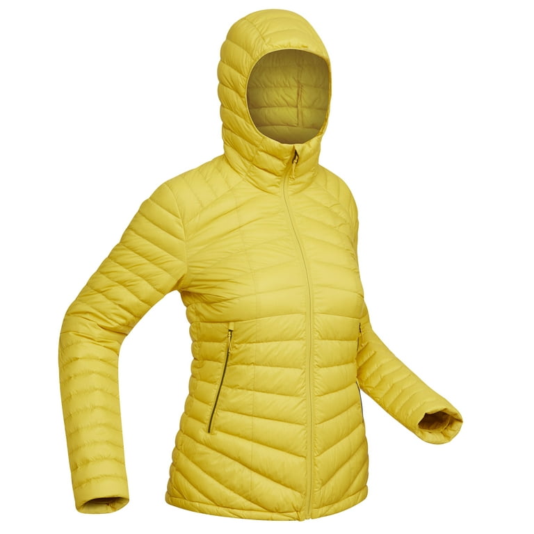 Women's Forclaz Trek 100, 23°F Real Down Packable Puffer Jacket, Yellow,  Medium 