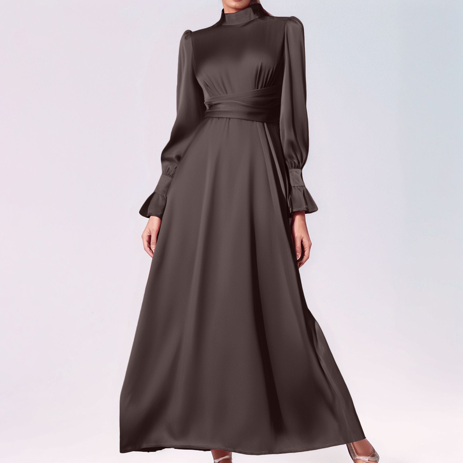 belted formal dress L'AGENCE Women's Kylo Belted Shirtdress - Black main image 0