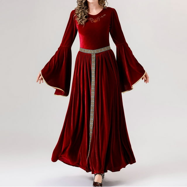 Women's Formal Dresses Womens Medieval Court Dress Queen Costume