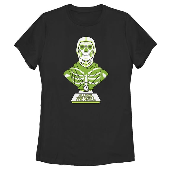 Women's Fortnite All Hail the Skull Graphic Tee Black 2X Large