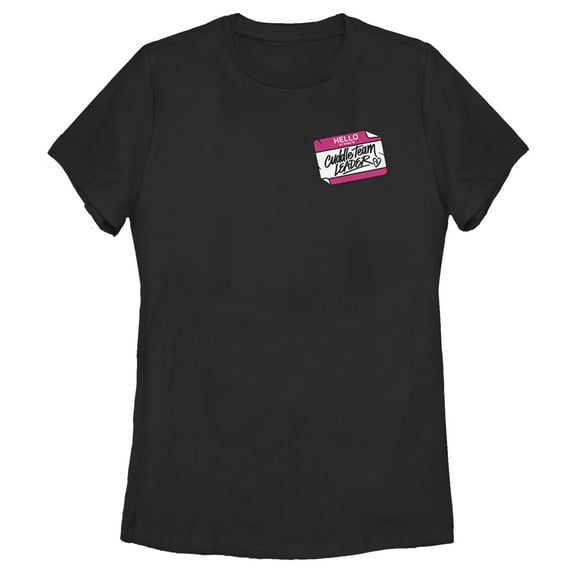 Women's Fortnite Cuddle Name Tag Graphic Tee Black 2X Large