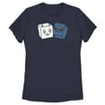 thumbnail image 1 of Women's Fortnite Meowscles Dice  Graphic Tee Navy Blue Medium, 1 of 4
