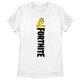 thumbnail image 1 of Women's Fortnite Peely Peace Sign Vertical Logo  Graphic Tee White Small, 1 of 4