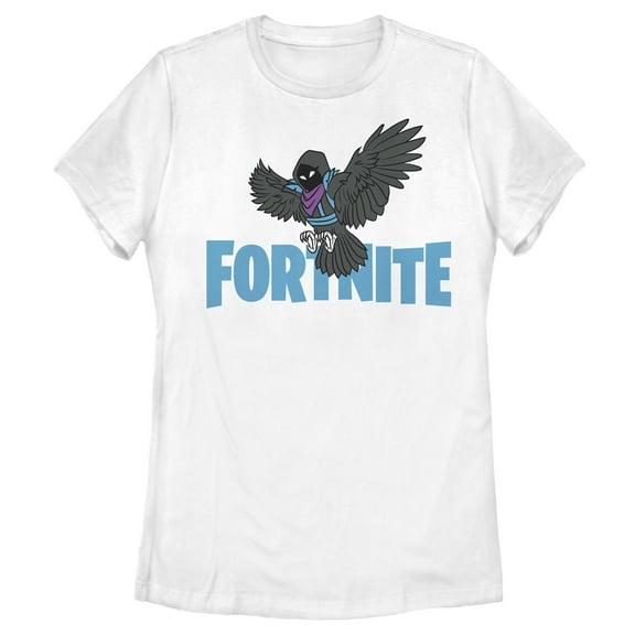 Women's Fortnite Raven Logo Graphic Tee White 2X Large
