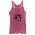thumbnail image 1 of Women's Fortnite Spray Can Graffiti  Racerback Tank Top Pink Heather X Large, 1 of 4