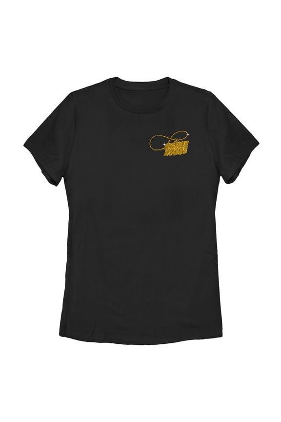 Women's Fortnite Victory Royale Gold Chain Small Graphic Tee Black Medium