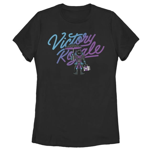 Women's Fortnite Victory Royale Raven Float On  Graphic Tee Black X Large