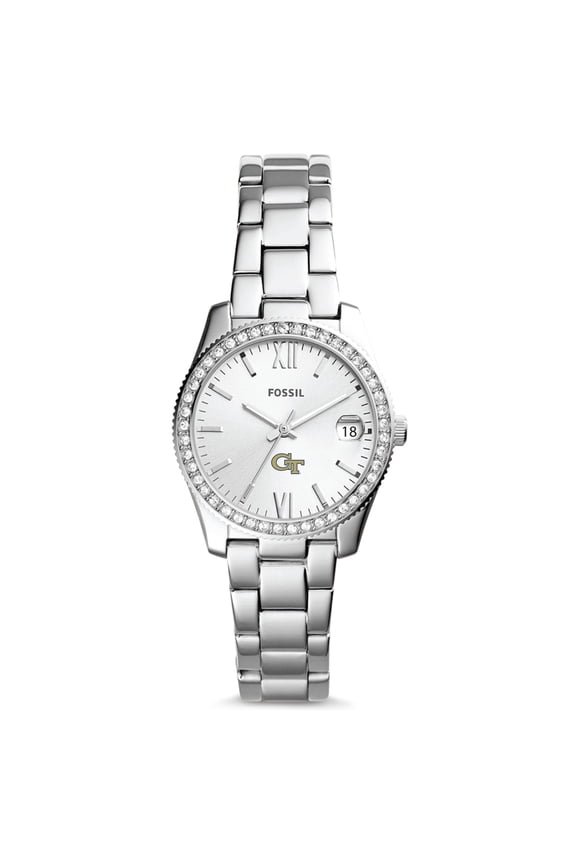 Women's Fossil Georgia Tech Yellow Jackets Scarlette Mini Three-Hand Date Watch