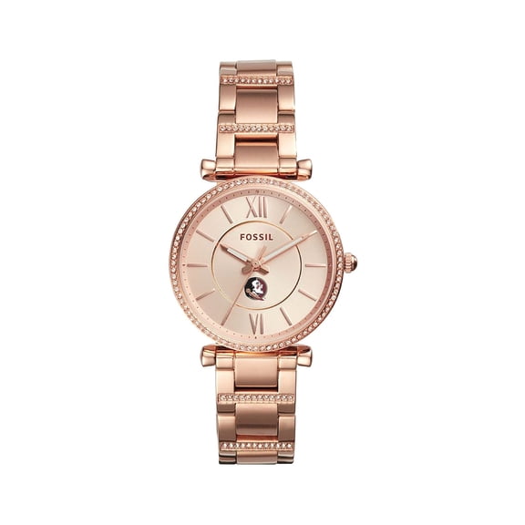 Women's Fossil  Gold Florida State Seminoles Carlie Rose Stainless Steel Watch