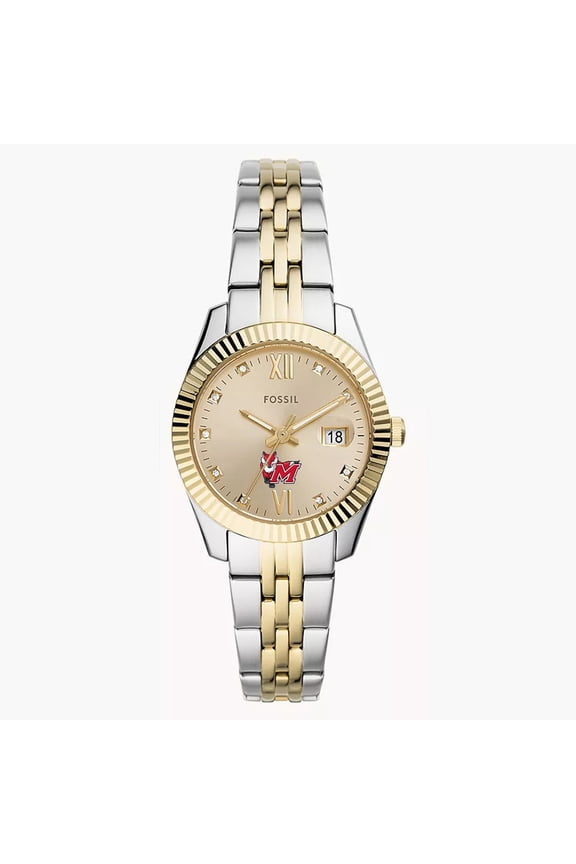 Women's Fossil Marist Red Foxes Scarlette Two-Tone Stainless Steel Watch