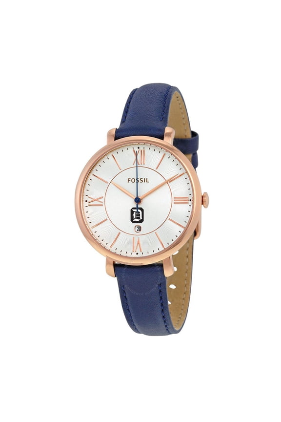 Women's Fossil Navy Duquesne Dukes Jacqueline Leather Watch