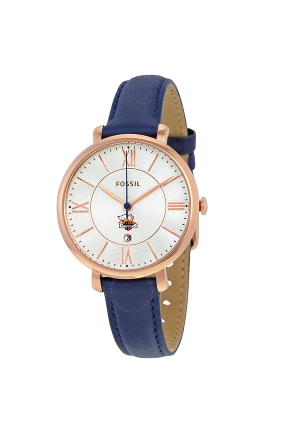 Women's Fossil Navy Seton Hill Griffins Jacqueline Leather Watch