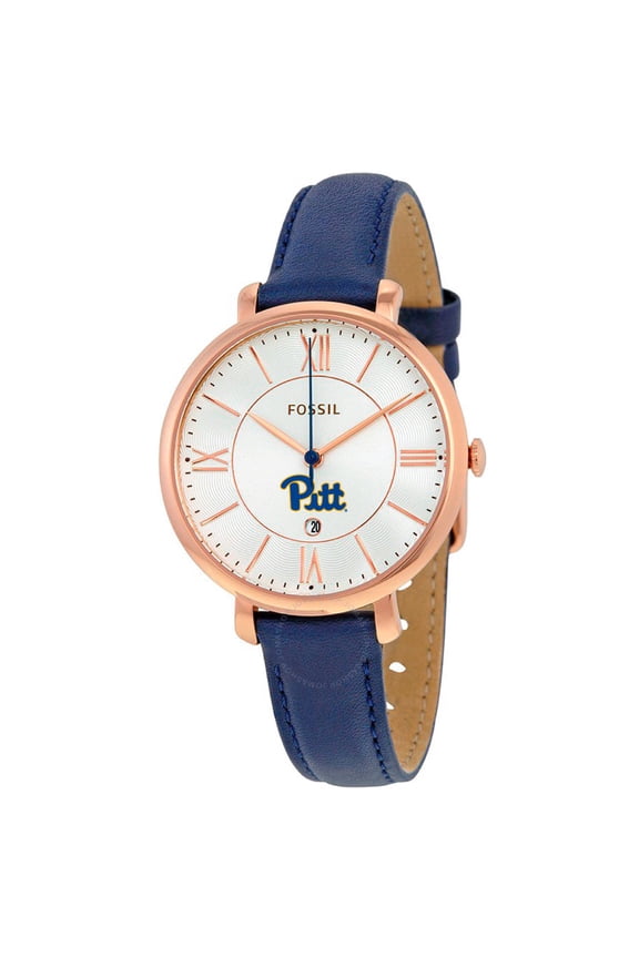 Women's Fossil Pitt Panthers Jacqueline Leather Watch