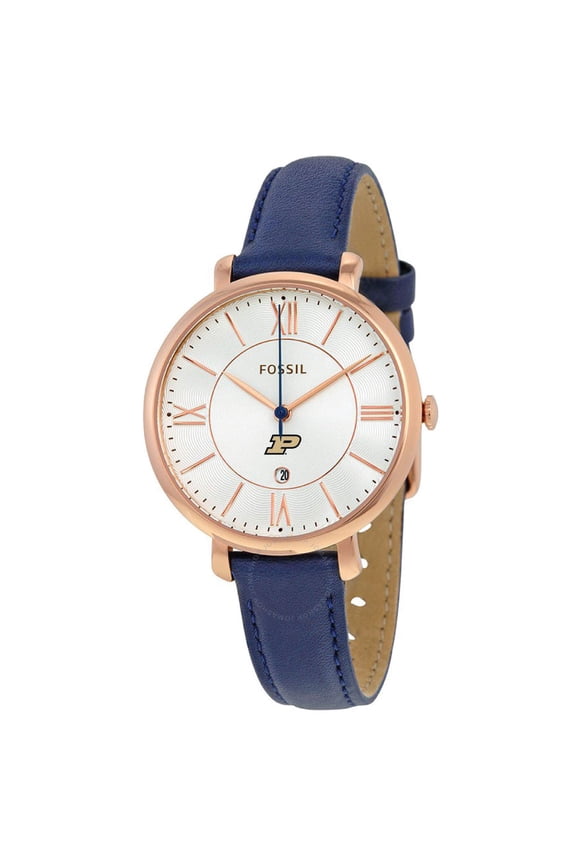 Women's Fossil Purdue Boilermakers Jacqueline Leather Watch