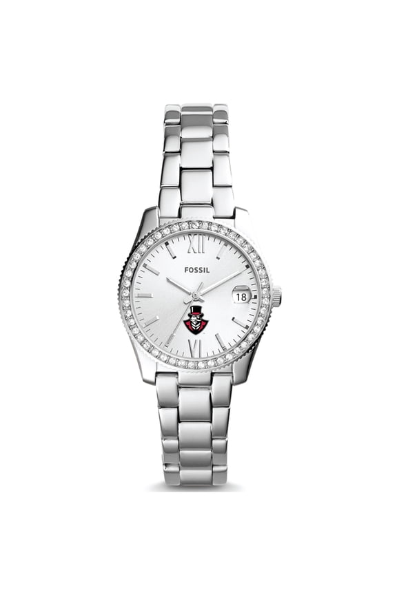 Women's Fossil Silver Austin Peay State Governors Scarlette Mini Three-Hand Date Watch