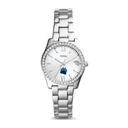 Womens Fossil Silver CUNY Baruch College Scarlette Mini Three-Hand Date Watch