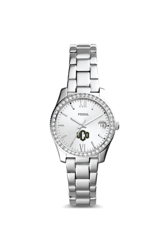 Women's Fossil  Silver Central Oklahoma Bronchos Scarlette Mini Three-Hand Date Watch