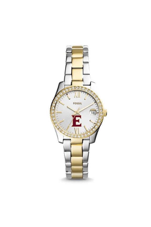 Women's Fossil Silver Elon Phoenix Scarlette Mini Two-Tone Stainless Steel Watch