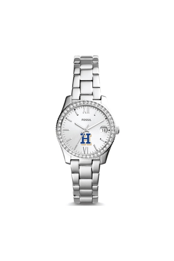 Women's Fossil Silver Hamilton Continentals Scarlette Mini Three-Hand Date Watch