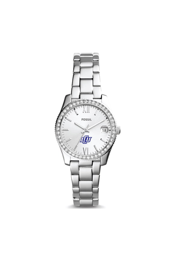 Women's Fossil Silver Lubbock Christian Chaparral Scarlette Mini Three-Hand Date Watch