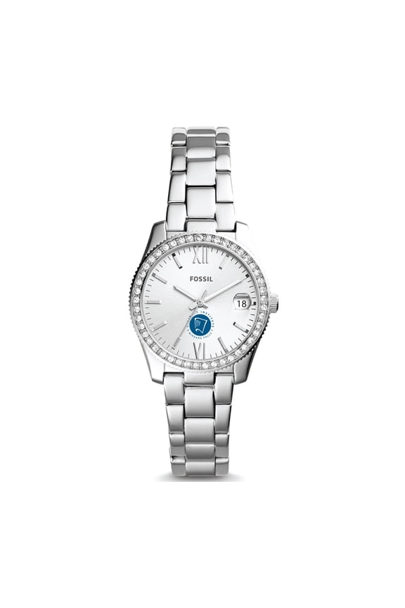 Women's Fossil Silver Niagara Falls Culinary Institute Scarlette Mini Three-Hand Date Watch