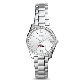 Women's Fossil Silver Southern Oregon Raiders Scarlette Mini Three-Hand Date Watch