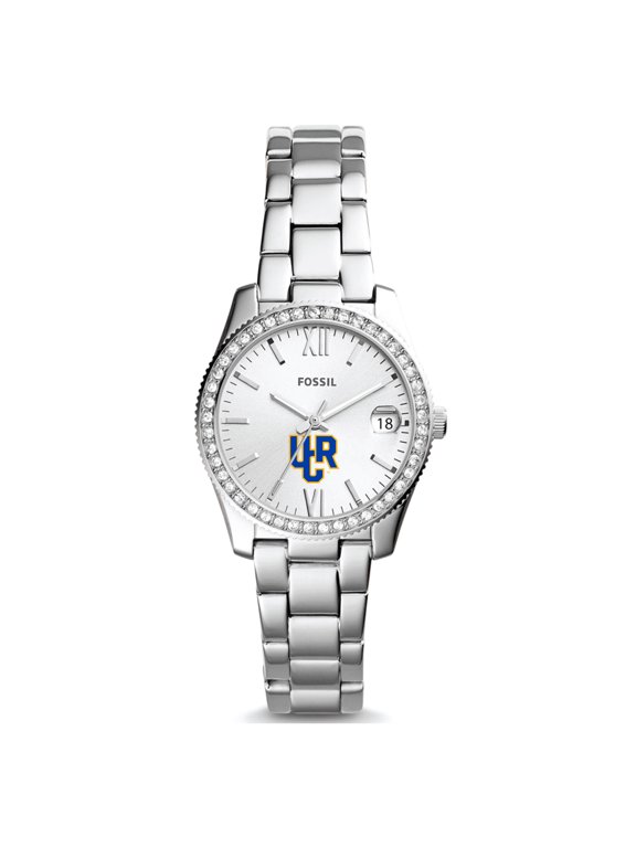 Women's Fossil Silver UC Riverside Highlanders Scarlette Mini Three-Hand Date Watch