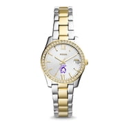 Women's Fossil Silver Winona State Warriors Scarlette Mini Two-Tone Stainless Steel Watch