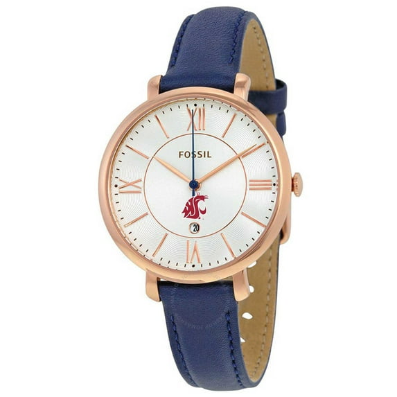 Women's Fossil Washington State Cougars Jacqueline Leather Watch