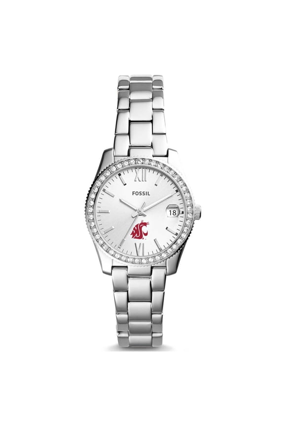 Women's Fossil Washington State Cougars Scarlette Mini Three-Hand Date Watch