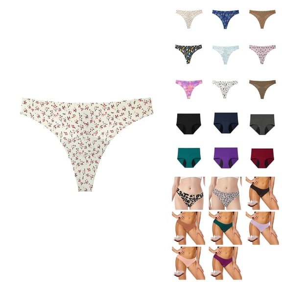 Women's Four-Layer Leakproof Yoga Thong, High-Waisted Breathable Incontinence Panties with Hygroscopic Fabric