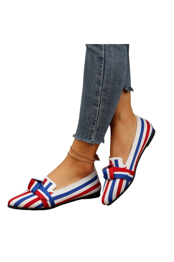 Women's Fourth of July Shoes for Women American Flag Sneakers Lightweight Non-Slip Durable Canvas Casual Sneakers for Women Patriotic 4th of July Independence Day Beach Travel Walking,Blue 40