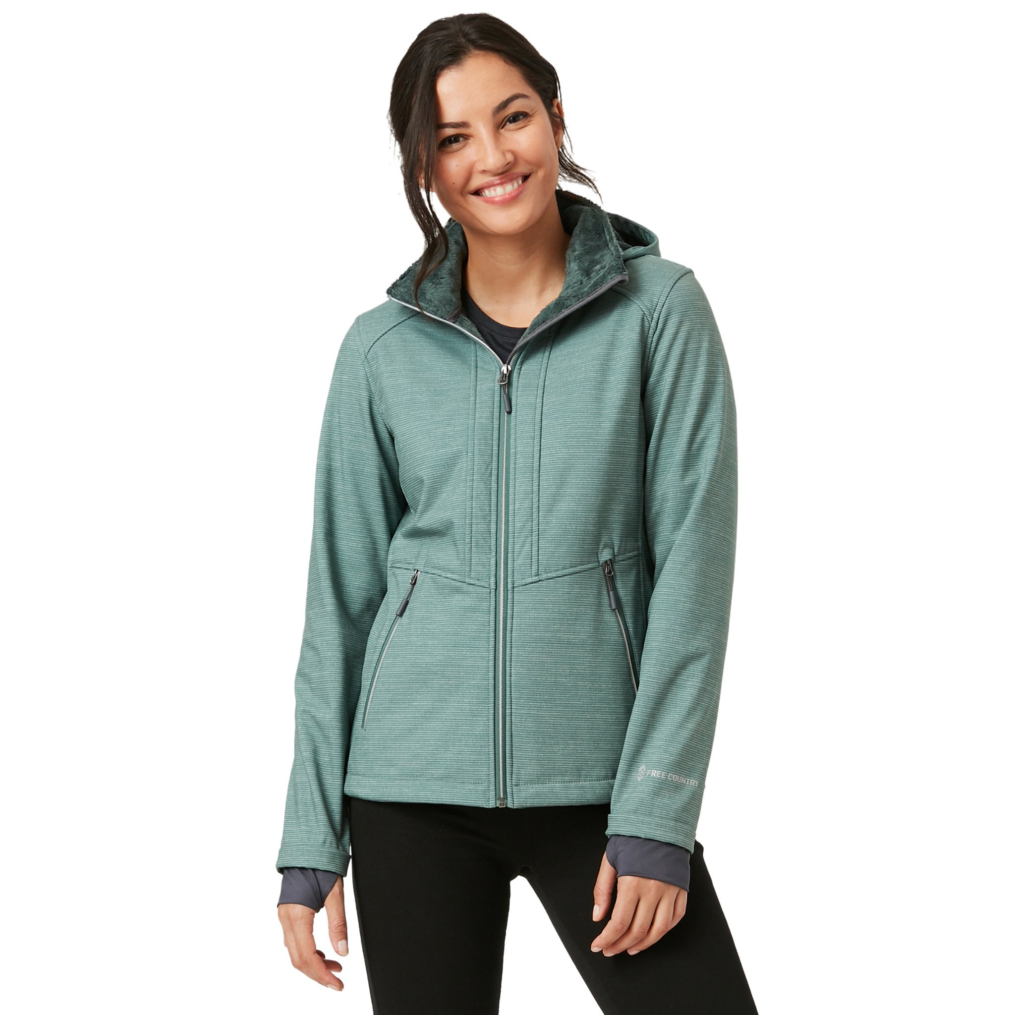 Women s Free Country Freeform II Super Softshell Jacket Olive Tree L Walmart