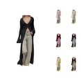 thumbnail image 1 of Women's French Style Lace Up Flared Sleeve Knit Cardigan Long And Loose Hem Design Cardigan Sweaters for Women, 1 of 2