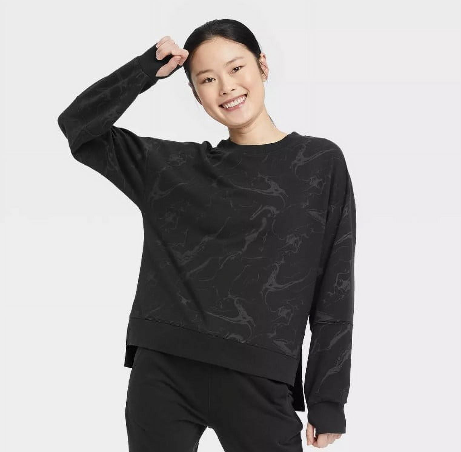 ALL IN MOTION - French Terry Modern Crewneck Blouse – Beyond