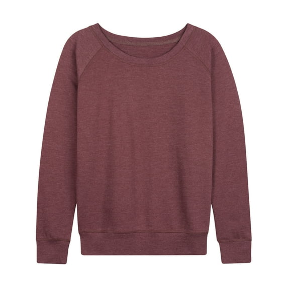 Women's French Terry Long Sleeve Shirt, Relaxed Fit - Classic And Plus Sizes