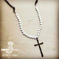 thumbnail image 1 of Women's Freshwater Pearl Coin Necklace With Copper Cross - 243B, 1 of 2