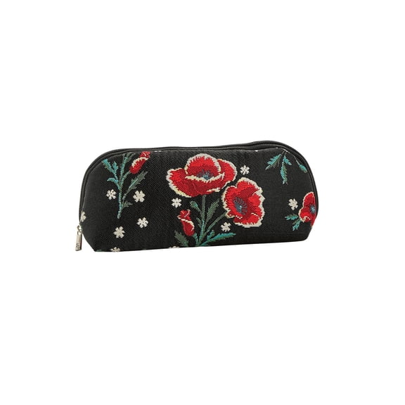 Signare USA Frida Kahlo Poppy Black Makeup Brush Bag