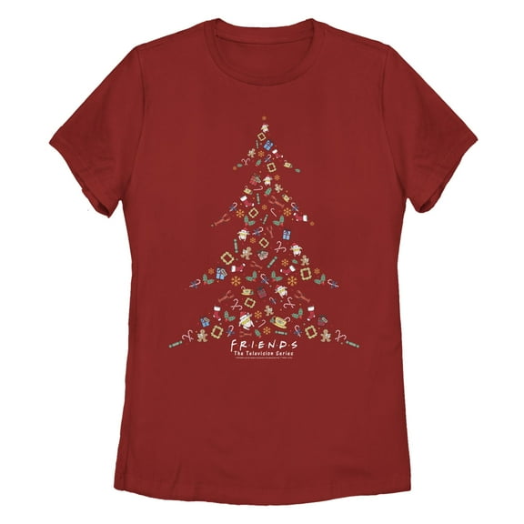 Women's Friends Christmas Icons  Graphic T-Shirt