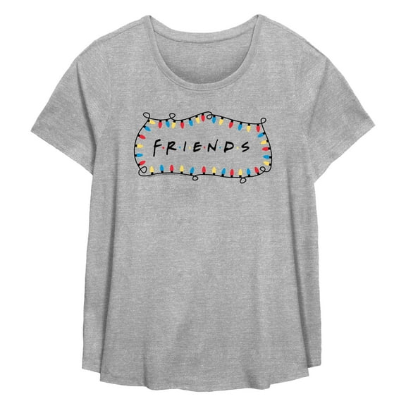 Women's Friends Christmas Lights Logo Graphic T-Shirt