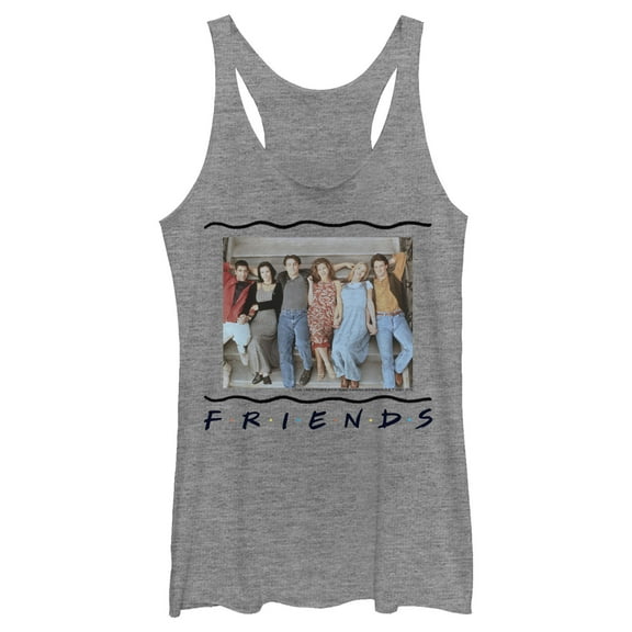 Women's Friends Group Stair Pose Racerback Tank Top