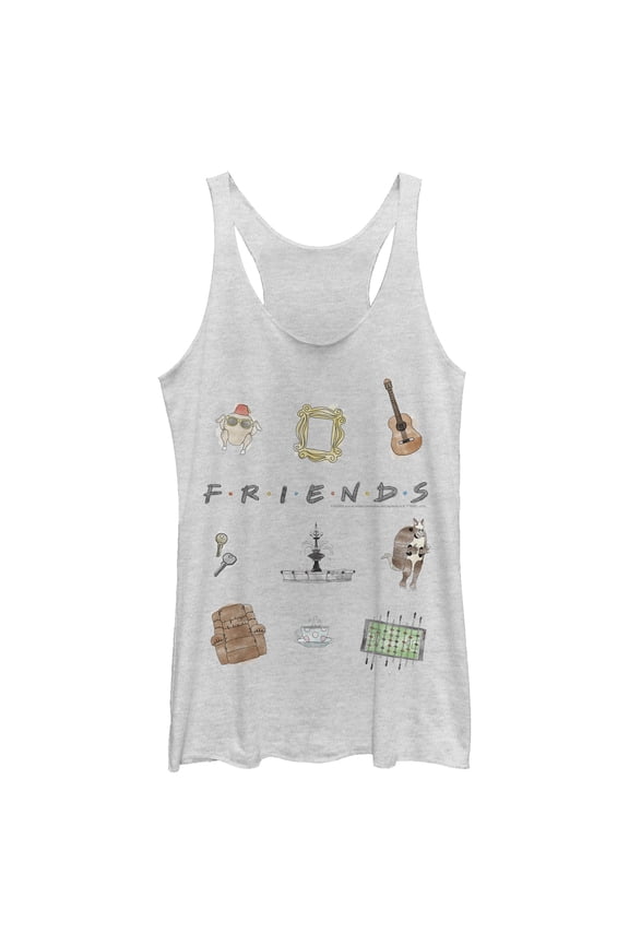 Women's Friends Series Icon Cartoons  Racerback Tank Top