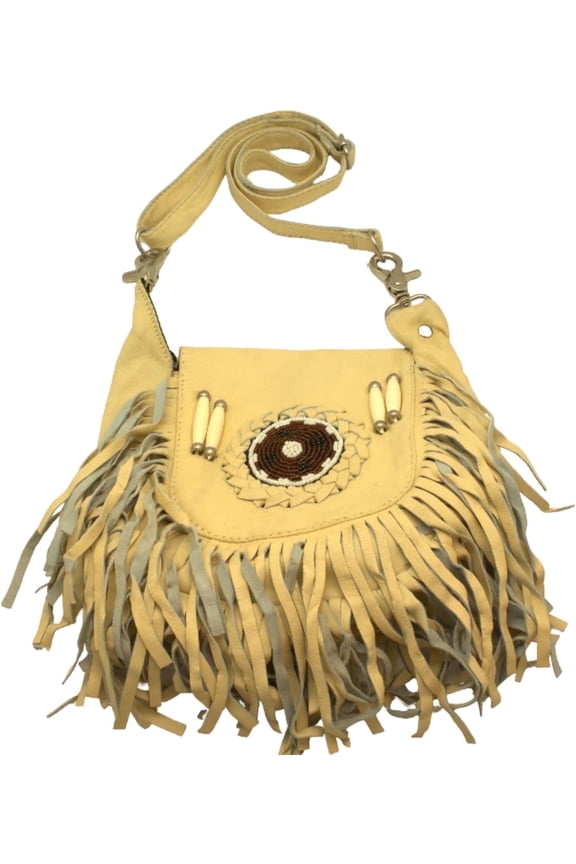 Women’s Fringe Leather Shoulder Bag with Tassel Crossbody Purse
