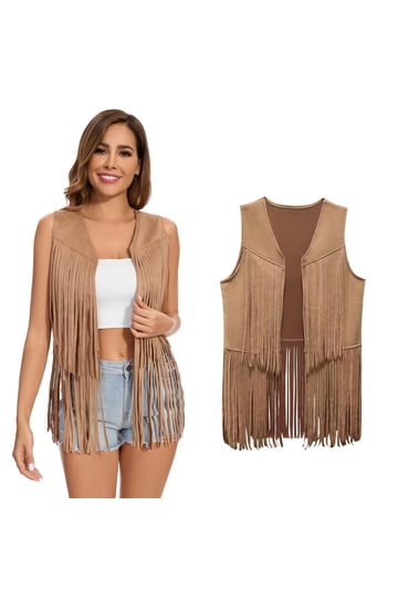 Brown Fringe Vest