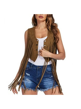 suede vests with fringe